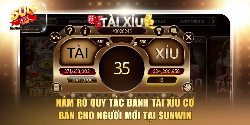 Nắm rõ quy tắc đánh Tài Xỉu cơ bản cho người mới tại Sunwin